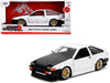 1/24 Jada Toyota Trueno AE86 (White with Black Hood) JDM Tuners Diecast Car Model