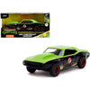 1967 Chevrolet Camaro "Teenage Mutant Ninja Turtles" Black and Green (Dirty) "Hollywood Rides" 1/32 Diecast Model Car by Jada