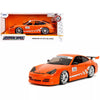 Porsche 911 GT3 RS (996) #008 "Bridgestone" Orange Metallic w/White Graphics "Hyper-Spec" Series 1/24 Diecast Model Car by Jada