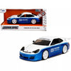 Porsche 911 GT3 RS (996) #845 White and Blue Metallic "Toyo Tires" "Hyper-Spec" Series 1/24 Diecast Model Car by Jada